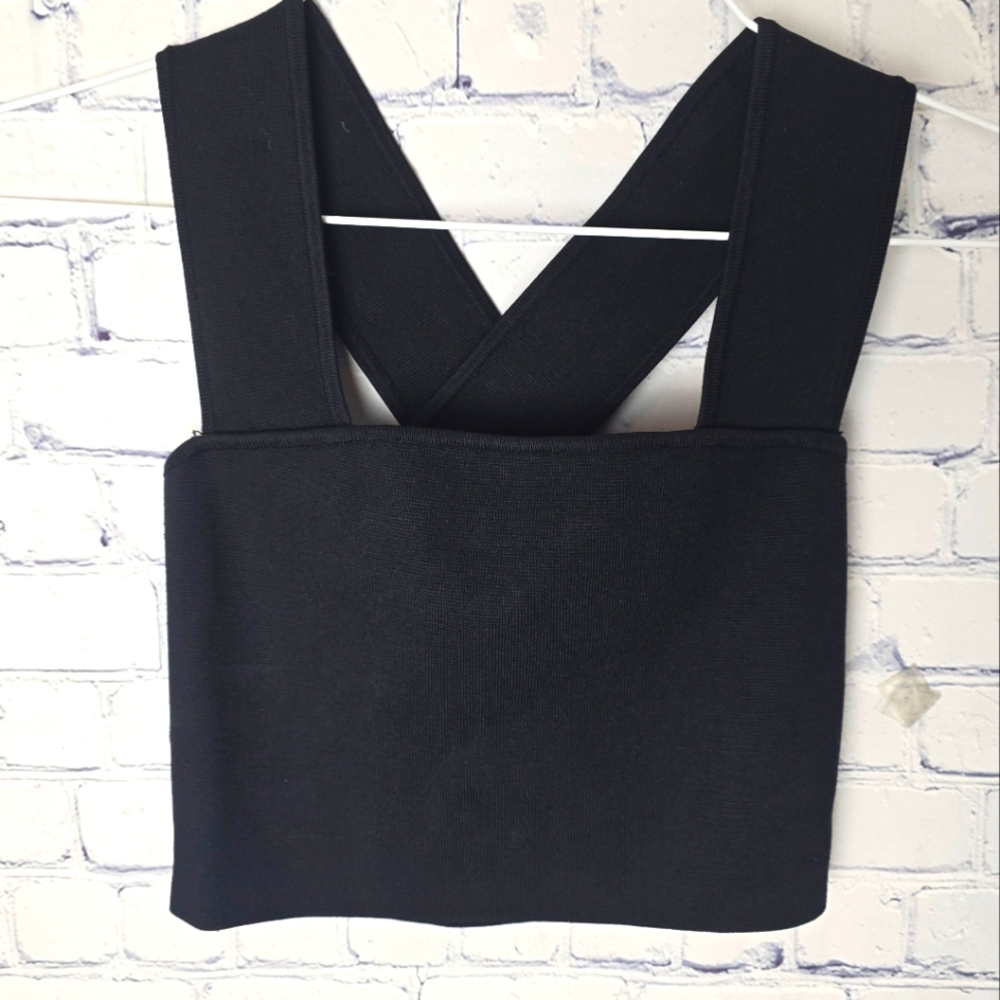 Babaton Black Torsten sculpt Knit Tank Top Size S